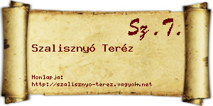 Szalisznyó Teréz névjegykártya