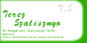 terez szalisznyo business card