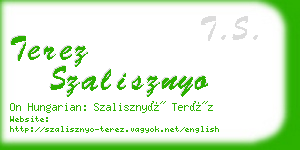 terez szalisznyo business card